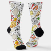 niedliche italienische Pizzafreunde mit Fliesen Socken (Gewinkelt)