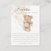 Niedliche Ivory-Bärenballonbücher für Babydusche Begleitkarte (Vorderseite)