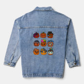 Niedliche Jack-o-Lantern-Mode Jeansjacke (Rückseite)