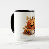 Niedliche Jack-O-Lanterns Tasse (Vorderseite Links)