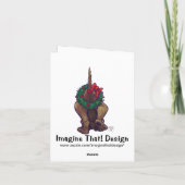 Niedliche Jagdhund-Hundefeiertags-Karte Feiertagskarte (Rückseite)