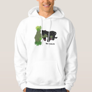 Niedliche Jaguar-Schwarzpanther-Katze-Cartoon-Abbi Hoodie