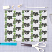 Niedliche Jaguar-Schwarzpanther-Katze-Cartoon-Abbi Seidenpapier (Handwerk)