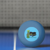 Niedliche Jaguar-Schwarzpanther-Katze-Cartoon-Abbi Tischtennisball (Netto)