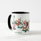 Niedliche Jammin' Banjos Whimsical Wildlife Tasse (Vorderseite Links)