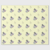 Niedliche japanische Akita mit rosa Teddykunst Geschenkpapier (Flach)