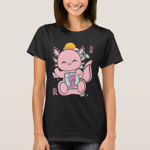 Niedliche japanische Ästhetik Axolotl mit Hope Kan T-Shirt