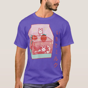 Niedliche japanische Erdbeermilch  T-Shirt