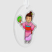 Niedliche japanische Girl-Ornament Ornament (Vorderseite)