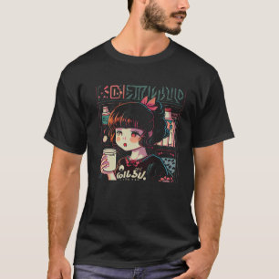 Niedliche japanische Grafische Otaku Stilftige äst T-Shirt