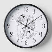 niedliche japanische Koi-Fische Uhr (Vorderseite)
