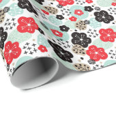 Niedliche japanische Muster Geschenkpapier (Rolleneckpunkt)