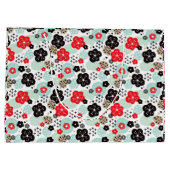 Niedliche japanische Muster Große Geschenktüte (Rückseite)