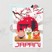 Niedliche japanische Postkarte (Vorne/Hinten)