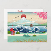 Niedliche japanische Postkarte (Vorne/Hinten)