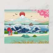Niedliche japanische Postkarte (Vorderseite)