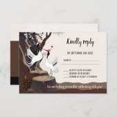 Niedliche japanische RSVP-Karte Einladung (Vorne/Hinten)