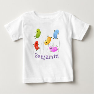 Niedliche Jellybohnen springen Cartoon Illustratio Baby T-shirt
