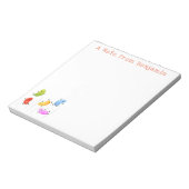 Niedliche Jellybohnen springen Cartoon Illustratio Notizblock (Rotiert)