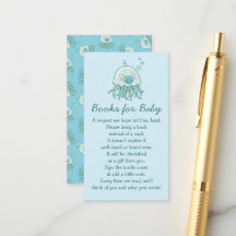 Niedliche Jellyfish Baby Shower Blue Books for Bab