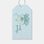 Niedliche Jellyfish Babydusche Danke Blue Boy Geschenkanhänger (Vorderseite)