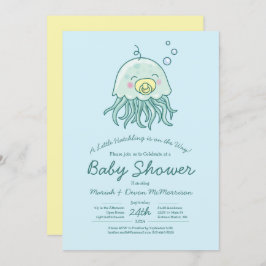 Niedliche Jellyfish Babydusche Kawaii Einladung
