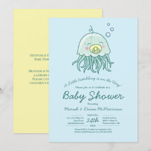 Niedliche Jellyfish Babydusche Kawaii Einladung