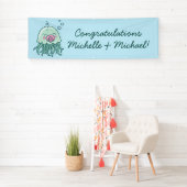 Niedliche Jellyfish Babydusche Kawaii Pink Girl Banner (Insitu)