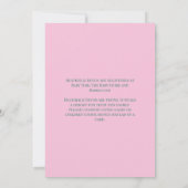 Niedliche Jellyfish Babydusche Kawaii Pink Girl Einladung (Rückseite)