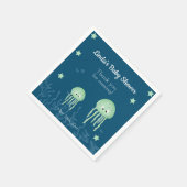 Niedliche Jellyfish Neutral-Personalisierte Babydu Serviette (Ecke)