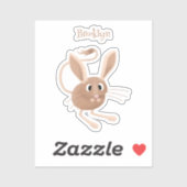 Niedliche Jerboa-Cartoon-Abbildung Aufkleber (Blatt)