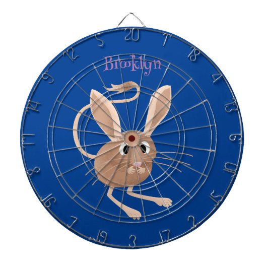 Niedliche Jerboa-Cartoon-Abbildung Dartscheibe (vorne)