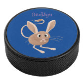 Niedliche Jerboa-Cartoon-Abbildung Eishockey Puck (3/4)