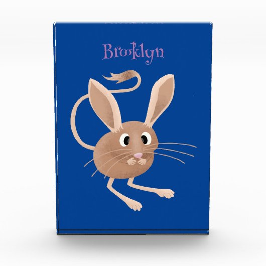 Niedliche Jerboa-Cartoon-Abbildung Fotoblock (Vorderseite)