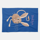 Niedliche Jerboa-Cartoon-Abbildung Geschirrtuch (Horizontal)
