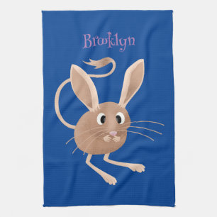 Niedliche Jerboa-Cartoon-Abbildung Geschirrtuch