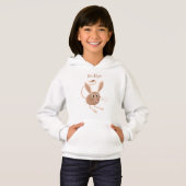 Niedliche Jerboa-Cartoon-Abbildung Hoodie (Vorne ganz)
