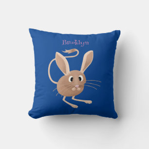 Niedliche Jerboa-Cartoon-Abbildung Kissen