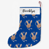 Niedliche Jerboa-Cartoon-Abbildung Kleiner Weihnachtsstrumpf (Rückseite)