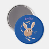 Niedliche Jerboa-Cartoon-Abbildung Magnet (Vorderseite/Rückseite)