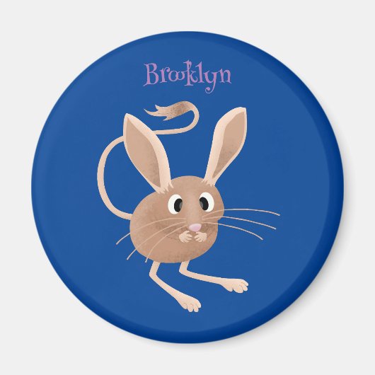 Niedliche Jerboa-Cartoon-Abbildung Magnet (Vorne)
