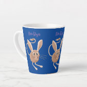 Niedliche Jerboa-Cartoon-Abbildung Milchtasse (Linke Ecke)