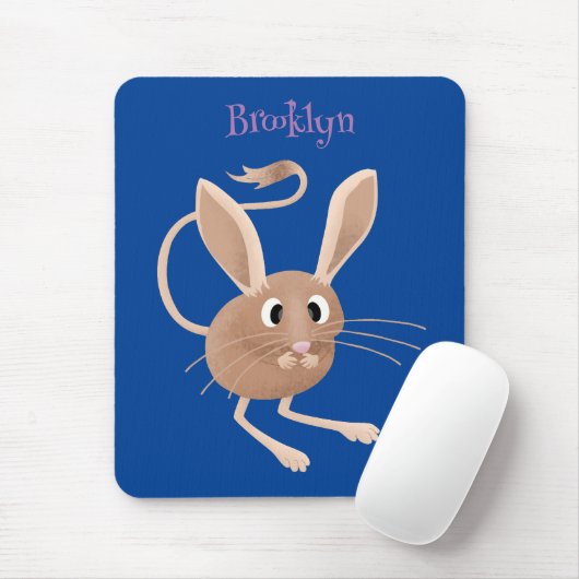 Niedliche Jerboa-Cartoon-Abbildung Mousepad (Mit Mouse)