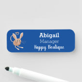 Niedliche Jerboa-Cartoon-Abbildung Namensschild (Beispiel)