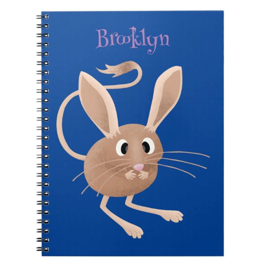 Niedliche Jerboa-Cartoon-Abbildung Notizblock (Vorderseite)