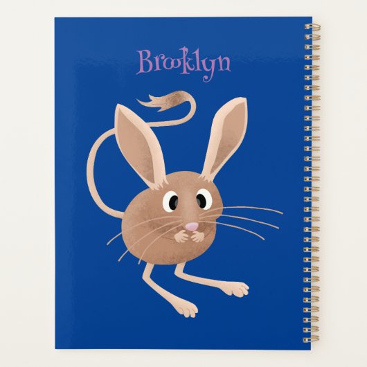 Niedliche Jerboa-Cartoon-Abbildung Planer (Rückseite)