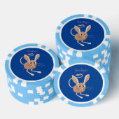 Niedliche Jerboa-Cartoon-Abbildung Pokerchips (Stapel)