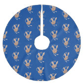 Niedliche Jerboa-Cartoon-Abbildung Polyester Weihnachtsbaumdecke (Vorderseite)