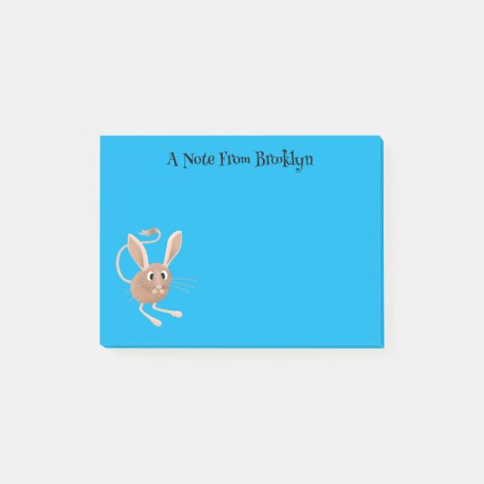 Niedliche Jerboa-Cartoon-Abbildung Post-it Klebezettel (Vorderseite)