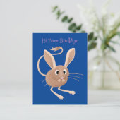 Niedliche Jerboa-Cartoon-Abbildung Postkarte (Stehend Vorderseite)